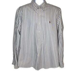 Ralph Lauren Classic Fit Blue & White Stri…